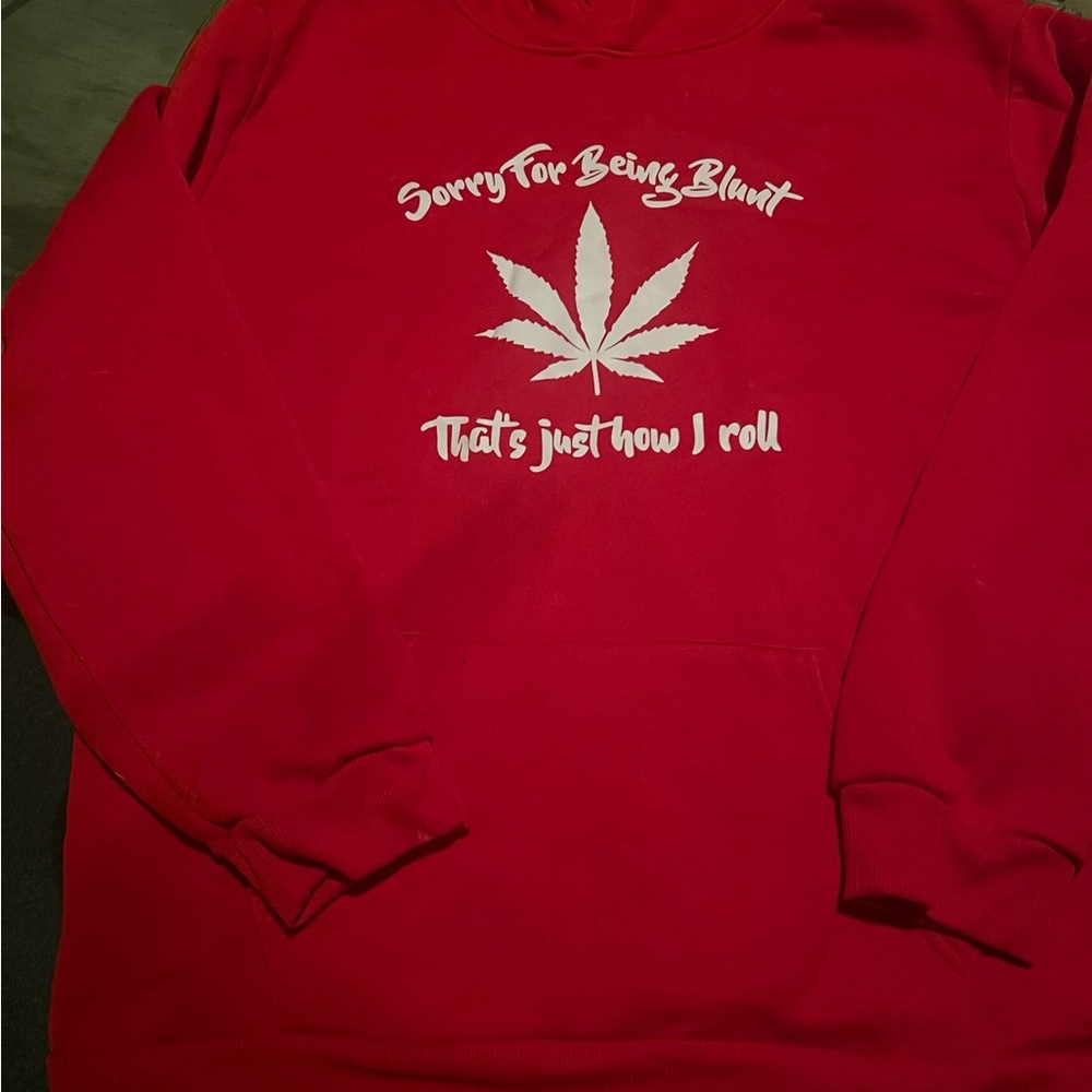 Red Graphic Sweatshirt UNISEX; FUNNY HOODIE